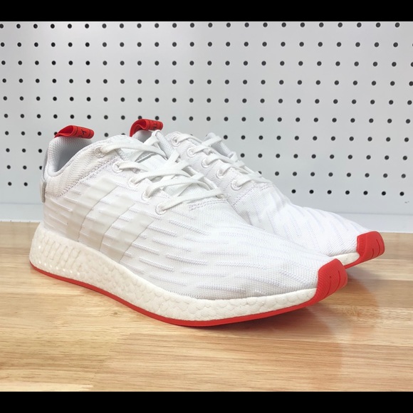 adidas nmd r2 white core red two toned